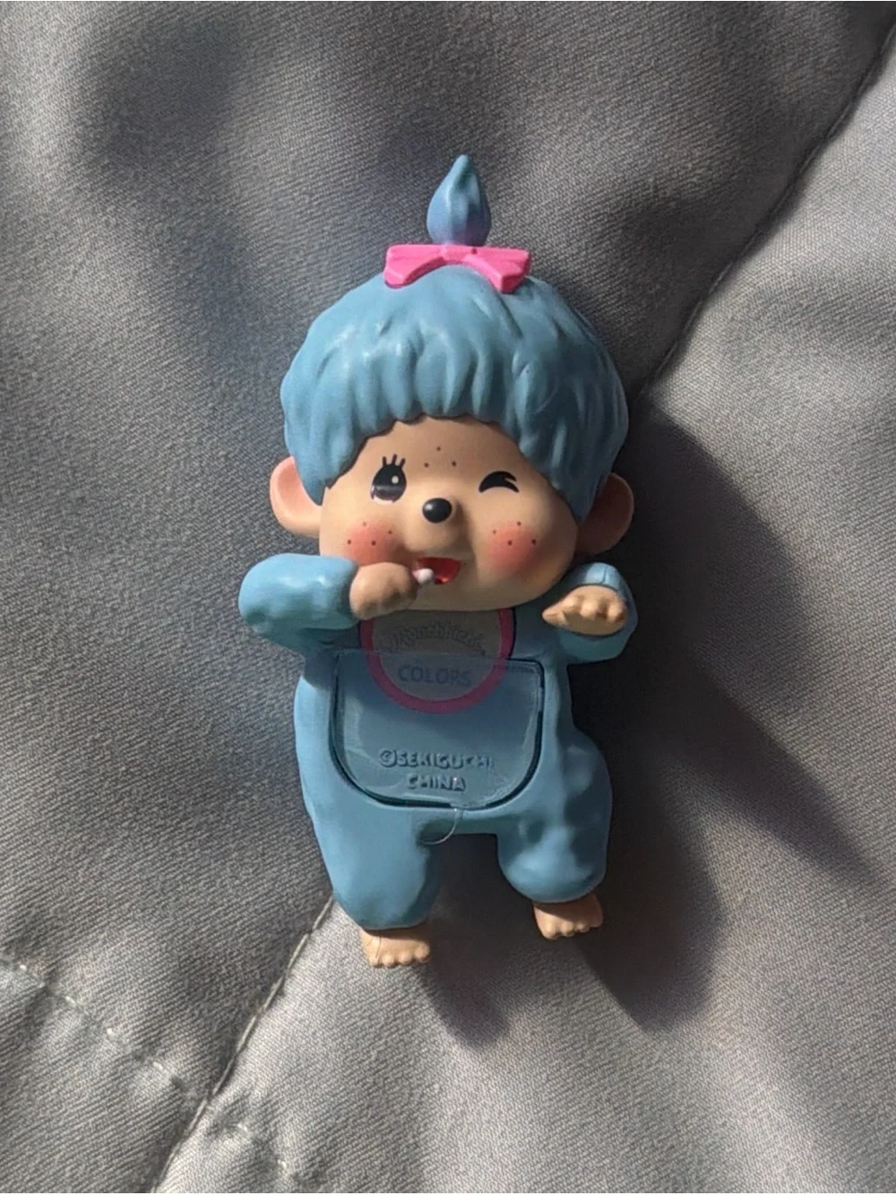 Blue monchhichi hipper
